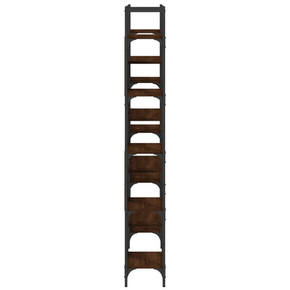 vidaXL Bookshelf Brown Oak 155.5x24x166.5 cm Engineered Wood