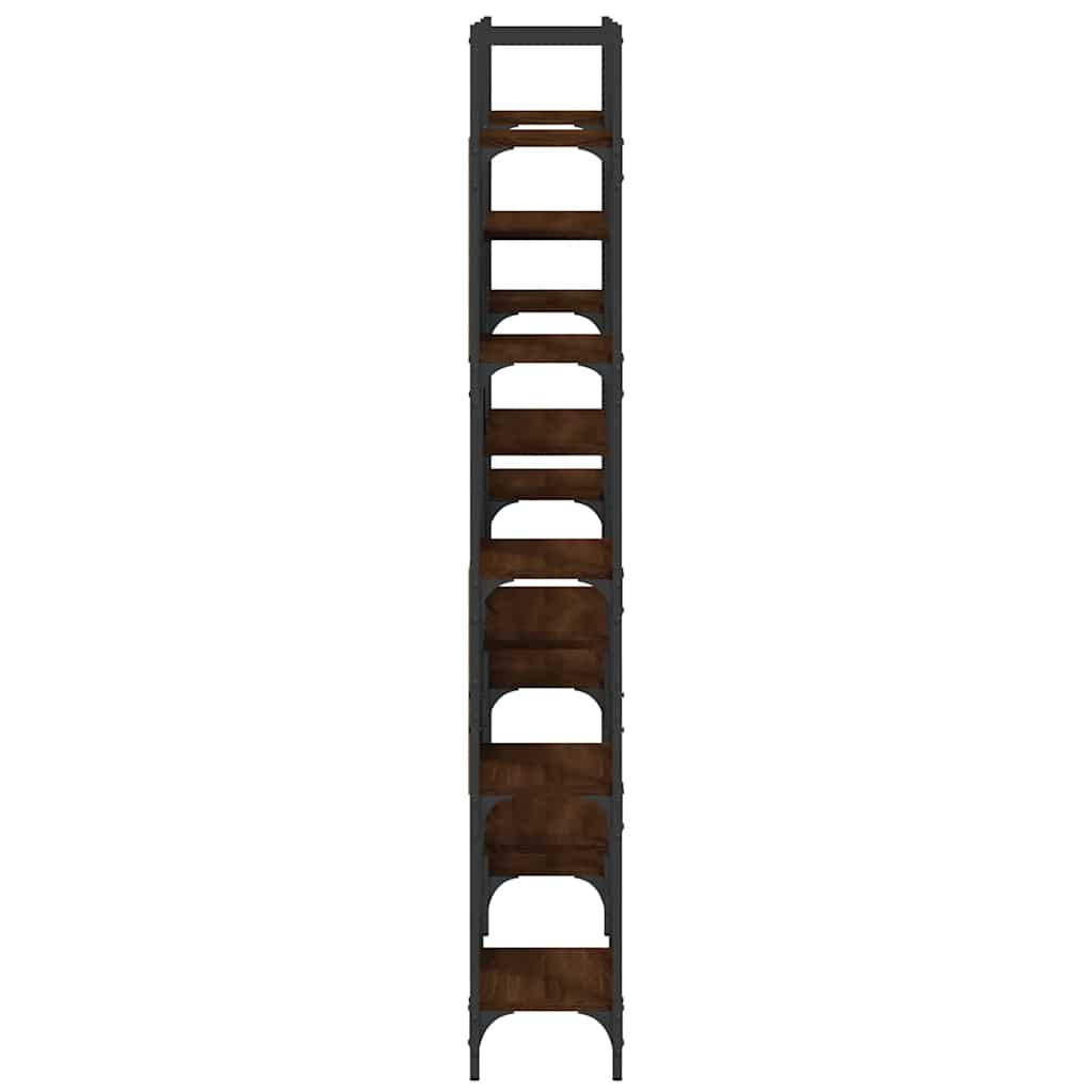 vidaXL Bookshelf Brown Oak 155,5x24x166,5 cm Engineered Wood