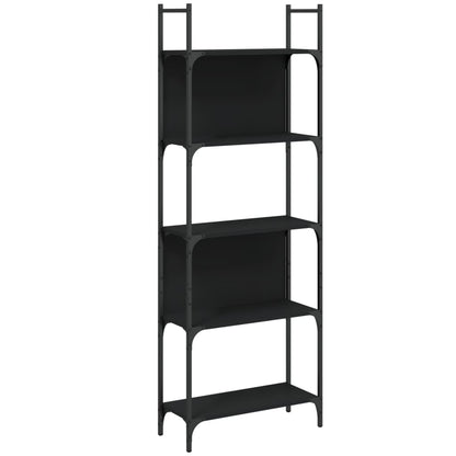 vidaXL Bookshelf | Black | Engineered wood | Tall | Bookshelf | Rectangular