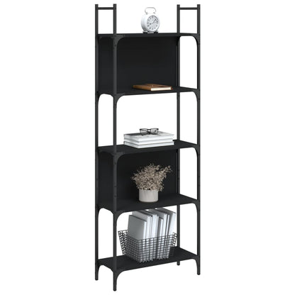 vidaXL Bookshelf | Black | Engineered wood | Tall | Bookshelf | Rectangular