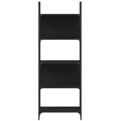 vidaXL Bookshelf | Black | Engineered wood | Tall | Bookshelf | Rectangular