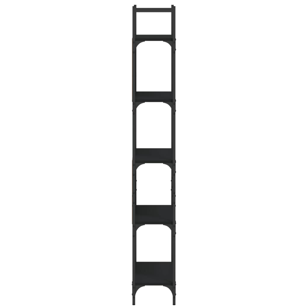 vidaXL Bookshelf | Black | Engineered wood | Tall | Bookshelf | Rectangular