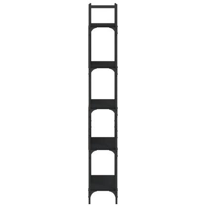 vidaXL Bookshelf | Black | Engineered wood | Tall | Bookshelf | Rectangular