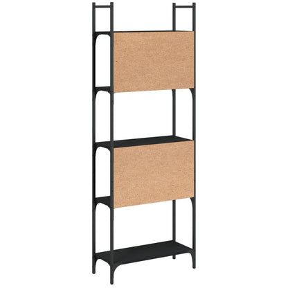 vidaXL Bookshelf | Black | Engineered wood | Tall | Bookshelf | Rectangular