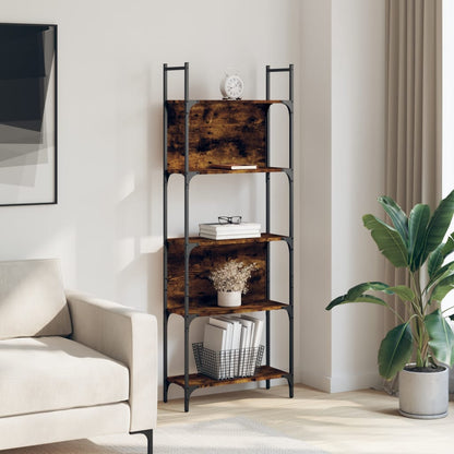 vidaXL Bookshelf | Smoked Oak | Engineered wood | Tall | Bookshelf | Rectangular