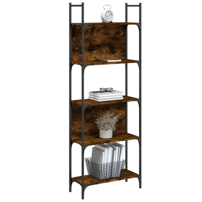 vidaXL Bookshelf | Smoked Oak | Engineered wood | Tall | Bookshelf | Rectangular