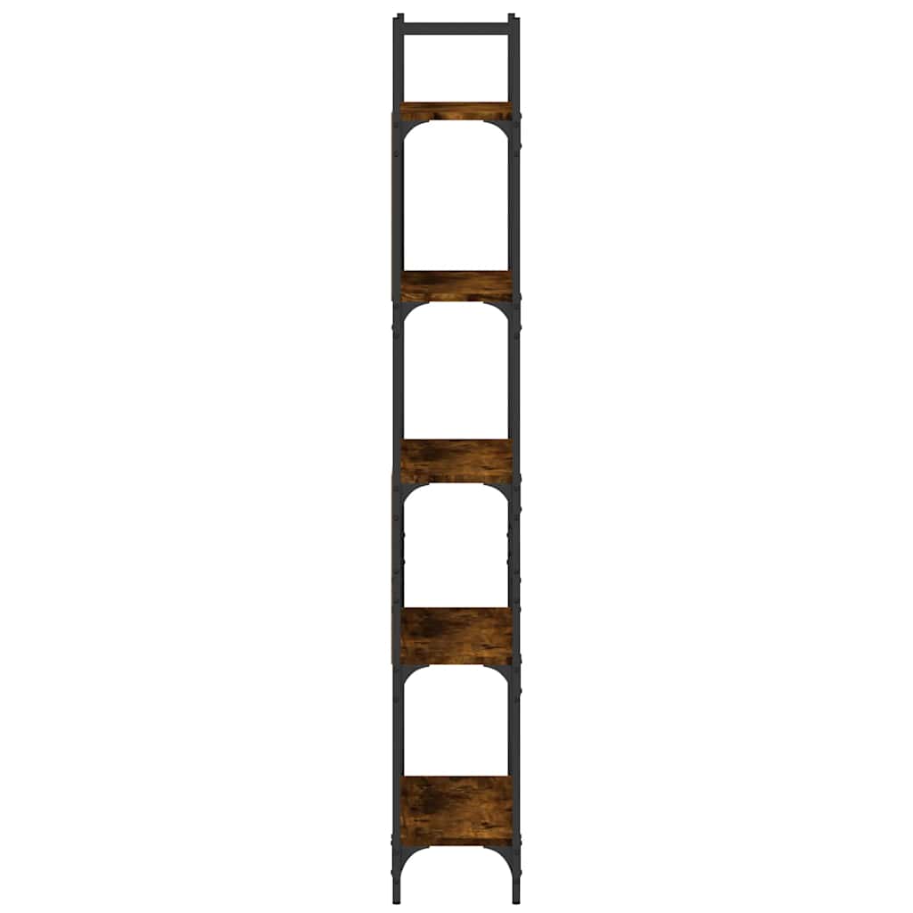 vidaXL Bookshelf 5-Tier Smoked Oak 60,5x24x166,5 cm Engineered Wood