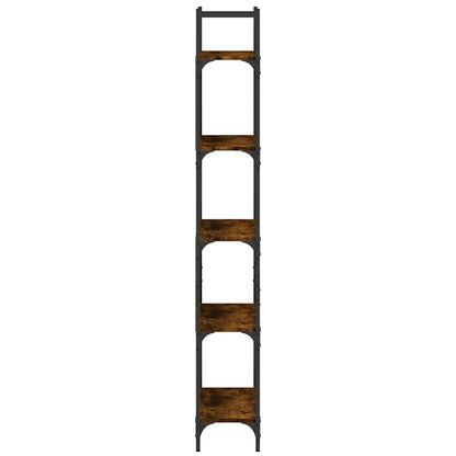 vidaXL Bookshelf 5-Tier Smoked Oak 60,5x24x166,5 cm Engineered Wood