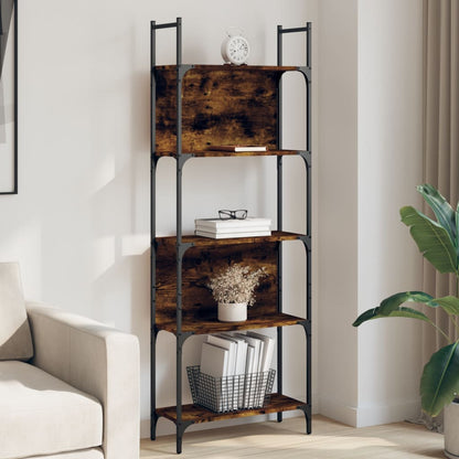 vidaXL Bookshelf | Smoked Oak | Engineered wood | Tall | Bookshelf | Rectangular