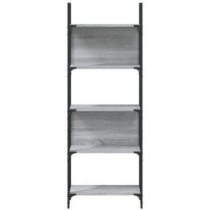 vidaXL Bookshelf | Grey Sonoma | Engineered Wood, Powder-Coated Steel | 5-Tier