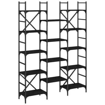 vidaXL Bookshelf | Black | Engineered wood | Large | Bookshelf | Rectangular
