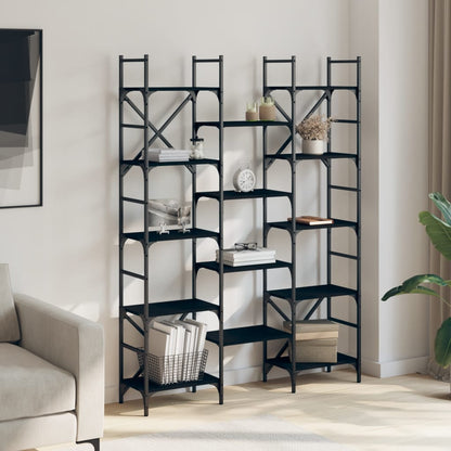 vidaXL Bookshelf | Black | Engineered wood | Large | Bookshelf | Rectangular