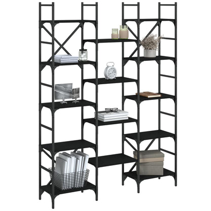 vidaXL Bookshelf | Black | Engineered wood | Large | Bookshelf | Rectangular