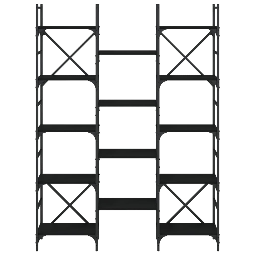 vidaXL Bookshelf | Black | Engineered wood | Large | Bookshelf | Rectangular