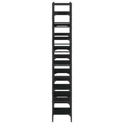 vidaXL Bookshelf Black 127,5x28,5x172,5 cm Engineered Wood