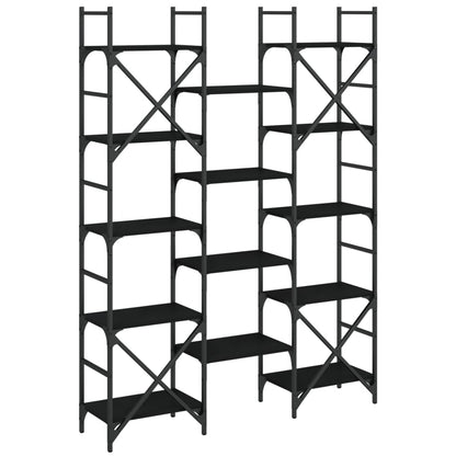 vidaXL Bookshelf | Black | Engineered wood | Large | Bookshelf | Rectangular