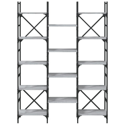 vidaXL Bookshelf Grey Sonoma 127.5x28.5x172.5 cm Engineered Wood