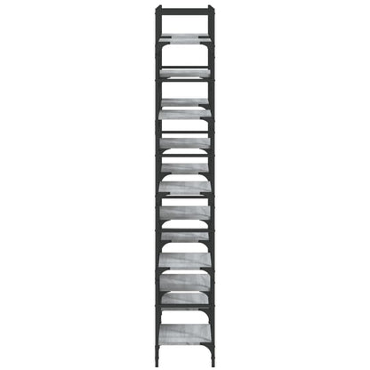 vidaXL Bookshelf Grey Sonoma 127.5x28.5x172.5 cm Engineered Wood