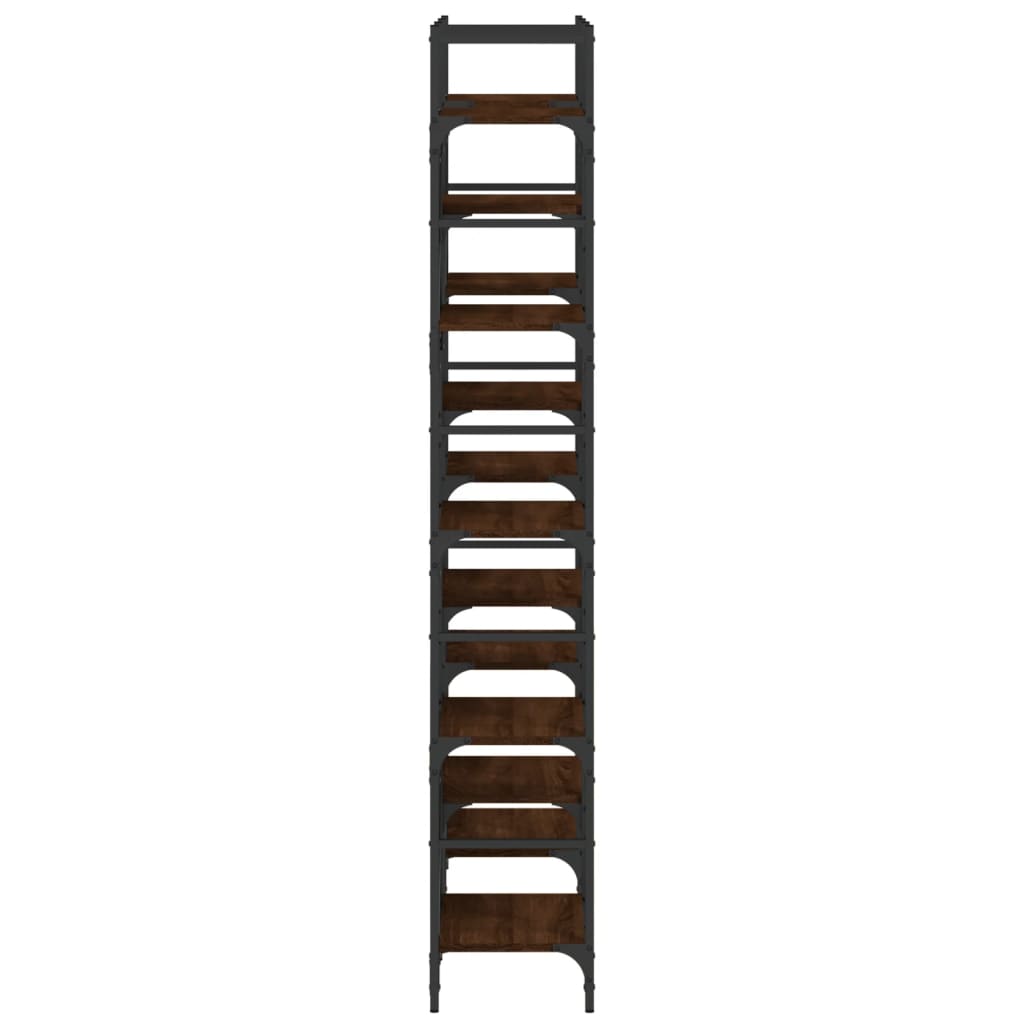 vidaXL Bookshelf Brown Oak 127.5x28.5x172.5 cm Engineered Wood