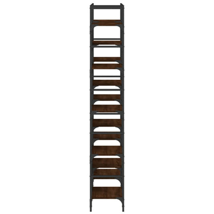 vidaXL Bookshelf Brown Oak 127.5x28.5x172.5 cm Engineered Wood