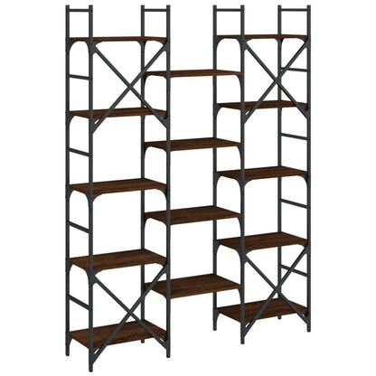 vidaXL Bookshelf Brown Oak 127.5x28.5x172.5 cm Engineered Wood