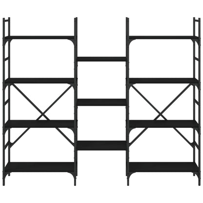 vidaXL Bookshelf | Black | Engineered Wood | Tall | Bookshelf | Rectangular