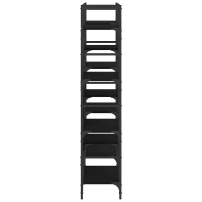 vidaXL Bookshelf | Black | Engineered Wood | Tall | Bookshelf | Rectangular