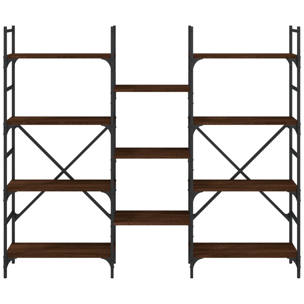 vidaXL Bookshelf Brown Oak 160x28.5x136.5 cm Engineered Wood