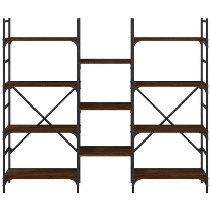 vidaXL Bookshelf Brown Oak 160x28.5x136.5 cm Engineered Wood