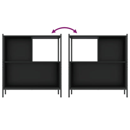 vidaXL Bookcase Black 72x28x77.5 cm Engineered Wood
