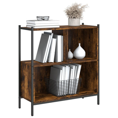 vidaXL Bookcase Smoked Oak 72x28x77,5 cm Engineered Wood