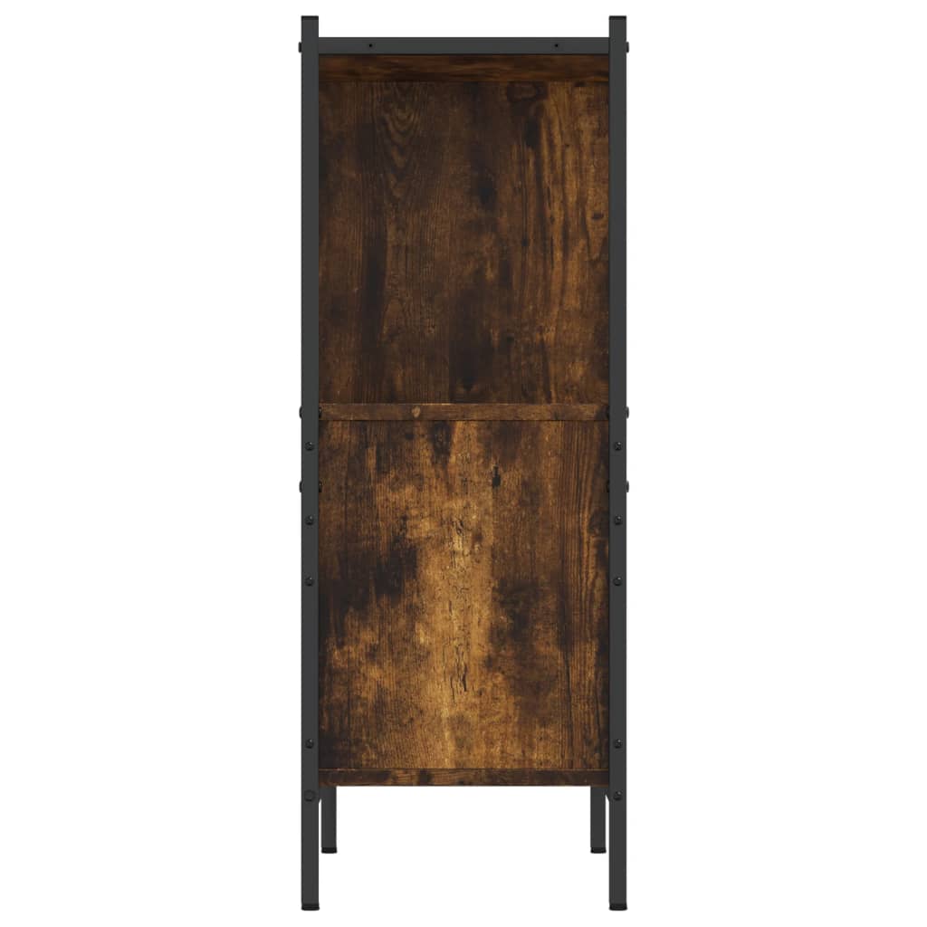 vidaXL Bookcase Smoked Oak 72x28x77,5 cm Engineered Wood