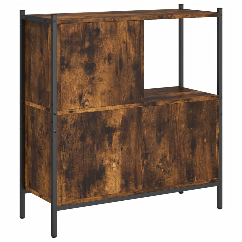 vidaXL Bookcase Smoked Oak 72x28x77.5 cm Engineered Wood