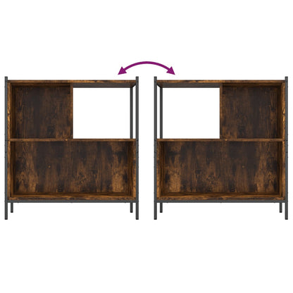 vidaXL Bookcase Smoked Oak 72x28x77.5 cm Engineered Wood