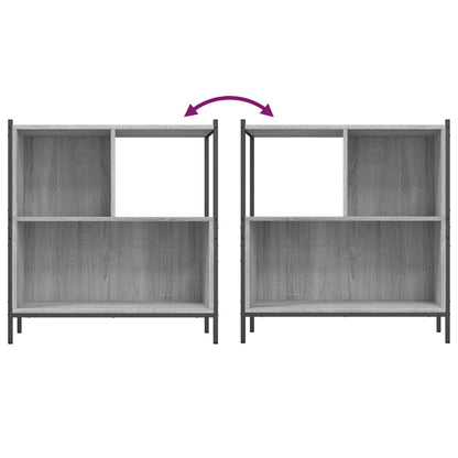 vidaXL Bookcase Grey Sonoma 72x28x77.5 cm Engineered Wood