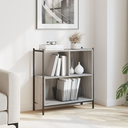 vidaXL Bookcase Grey Sonoma 72x28x77,5 cm Engineered Wood