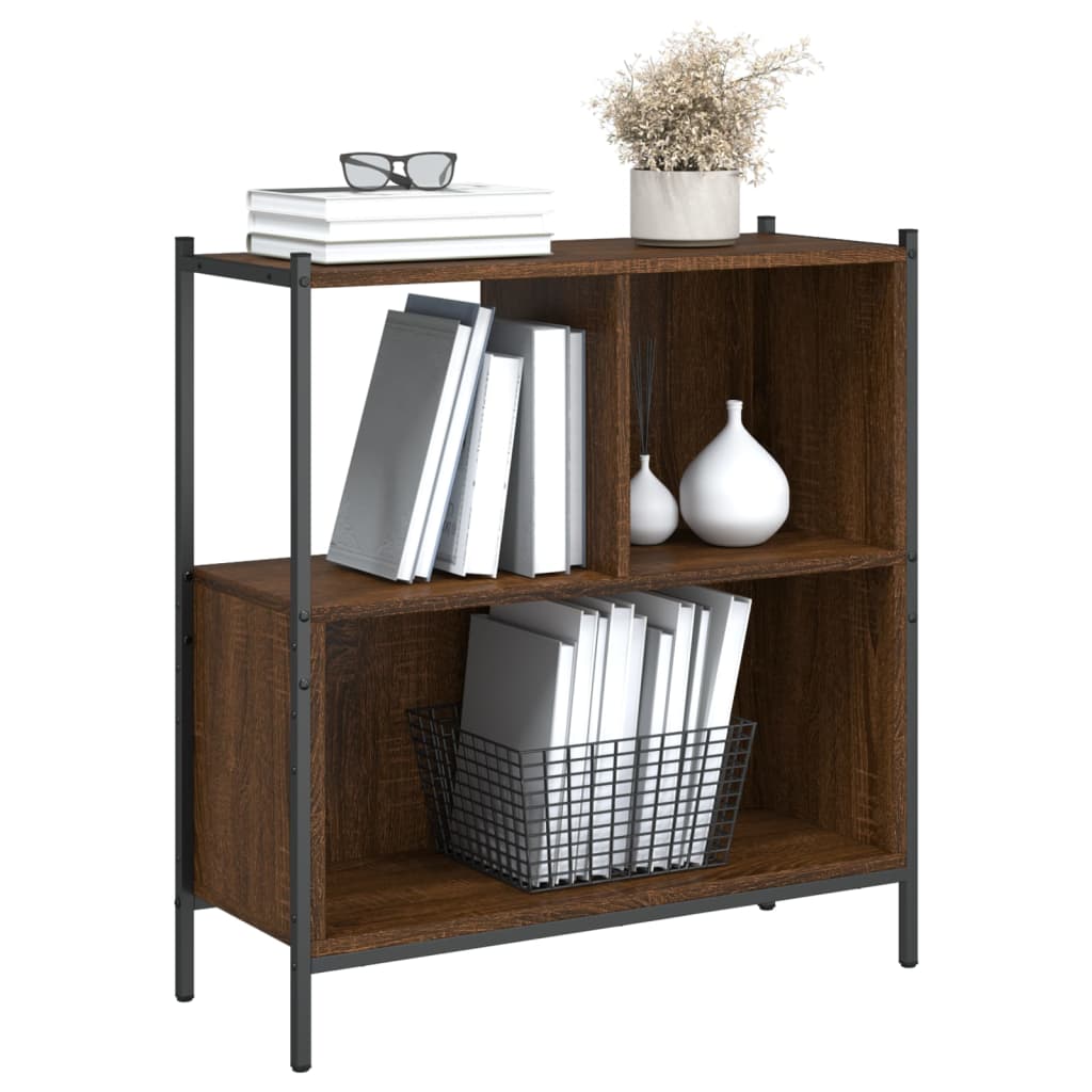 vidaXL Bookcase Brown Oak 72x28x77,5 cm Engineered Wood