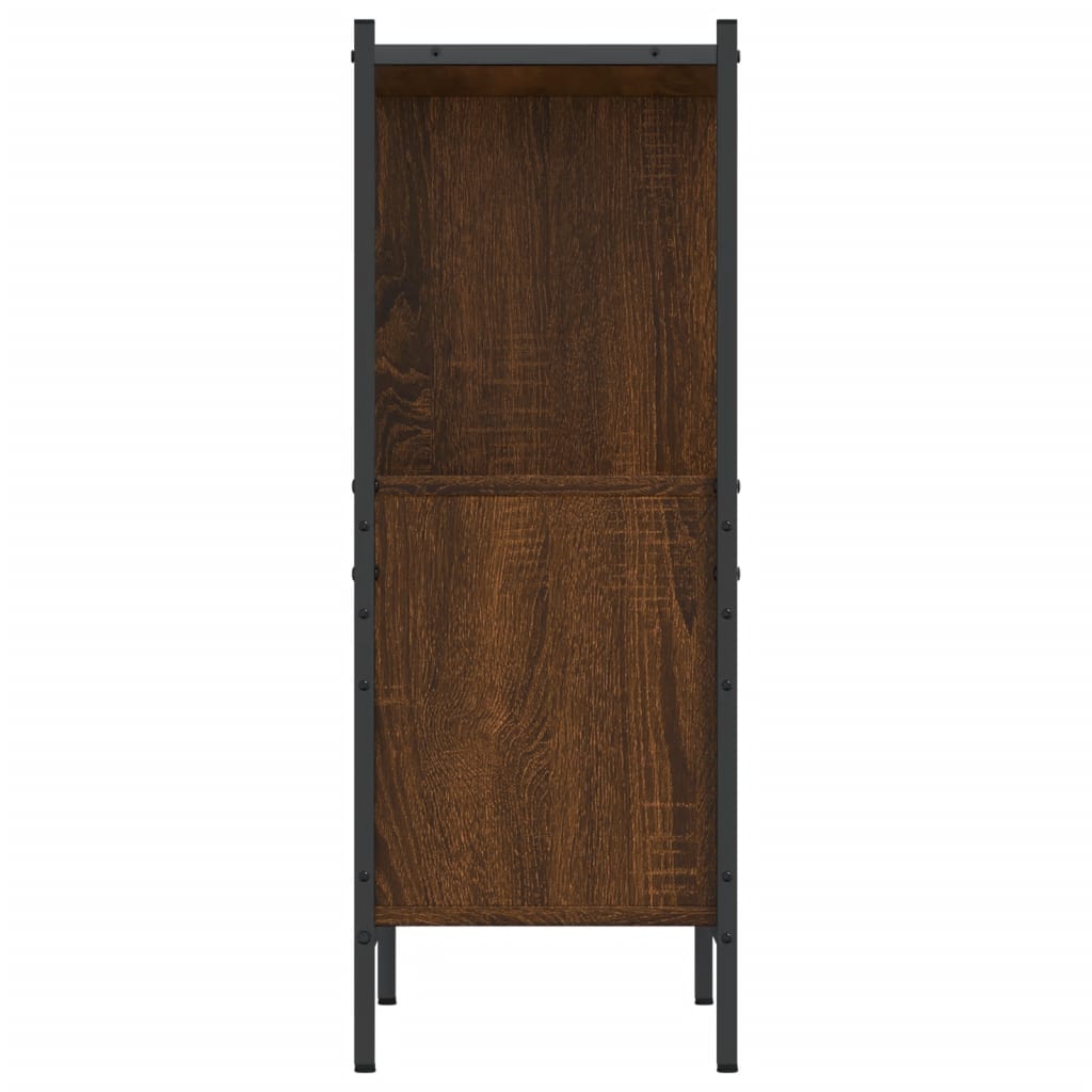 vidaXL Bookcase Brown Oak 72x28x77,5 cm Engineered Wood
