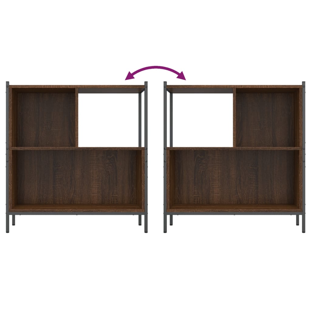 vidaXL Bookcase Brown Oak 72x28x77,5 cm Engineered Wood