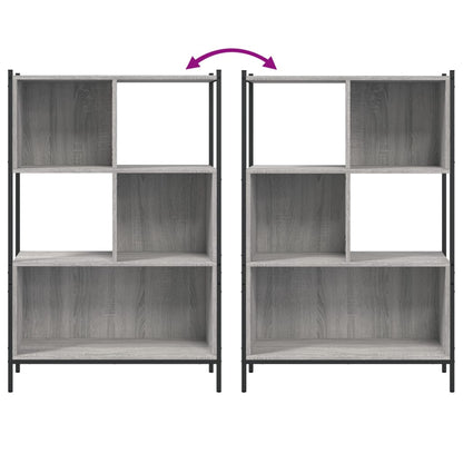 vidaXL Bookcase Grey Sonoma 72x28x109 cm Engineered Wood