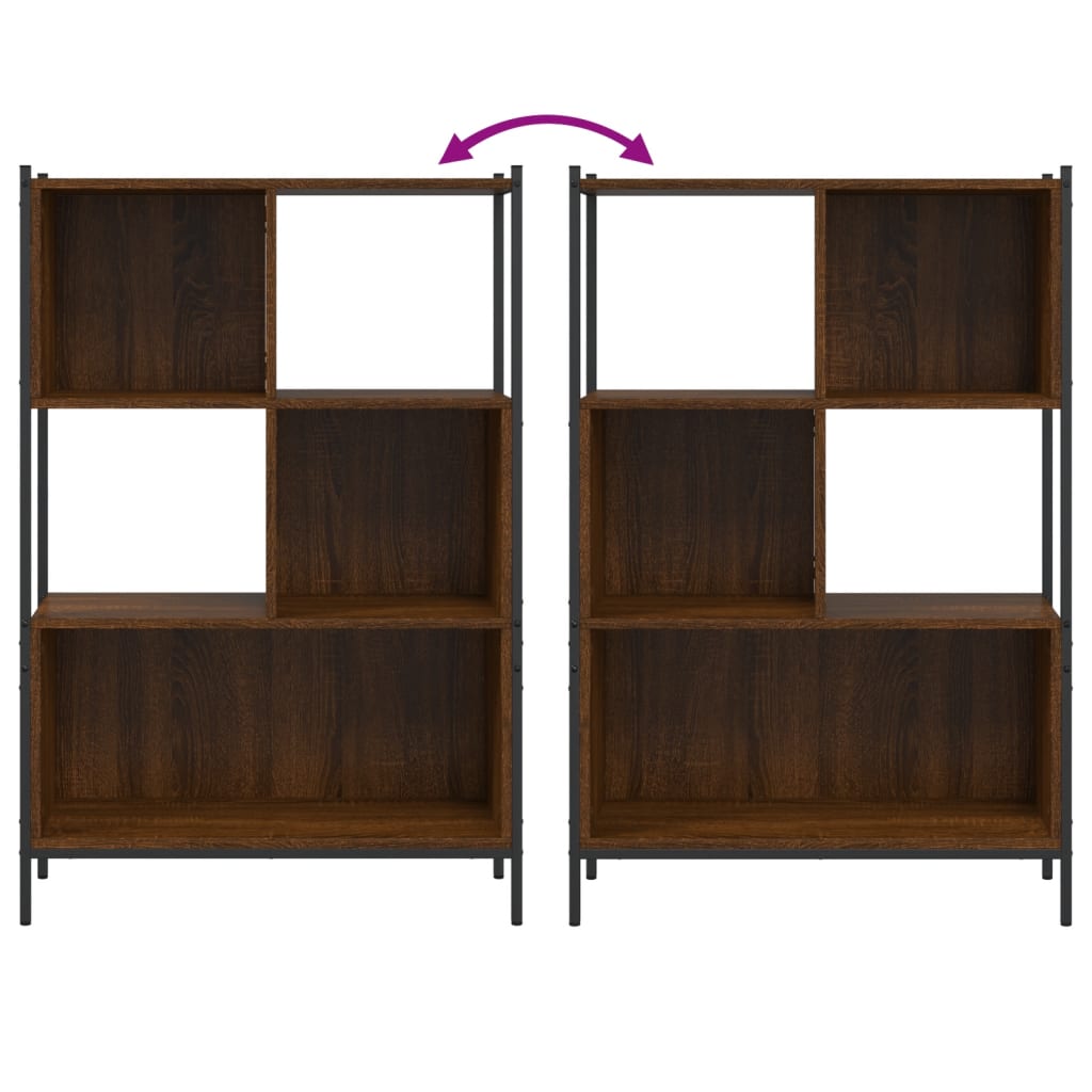 vidaXL Bookcase Brown Oak 72x28x109 cm Engineered Wood