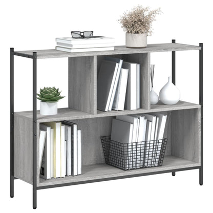 vidaXL Bookcase Grey Sonoma 102x28x77,5 cm Engineered Wood