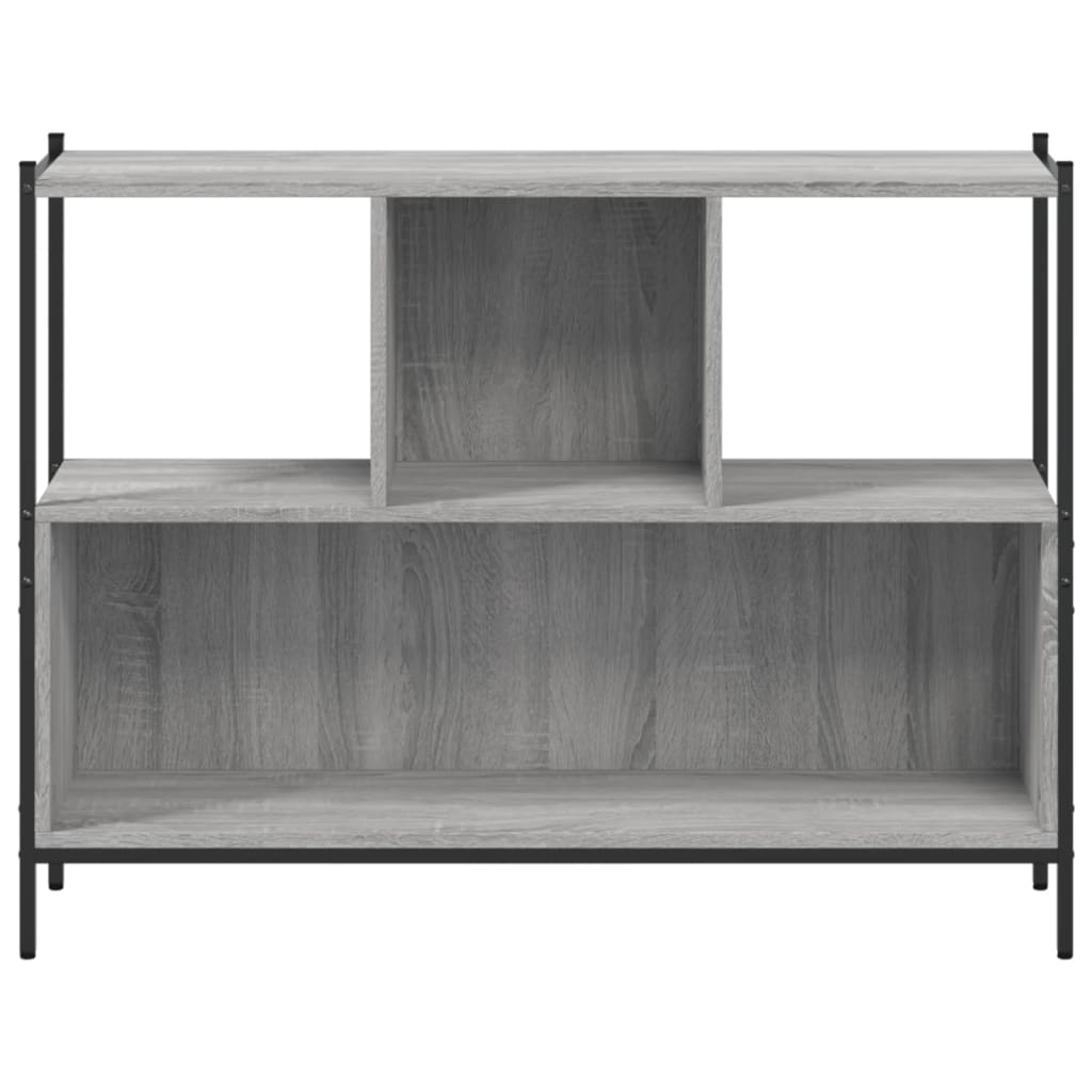 vidaXL Bookcase Grey Sonoma 102x28x77,5 cm Engineered Wood