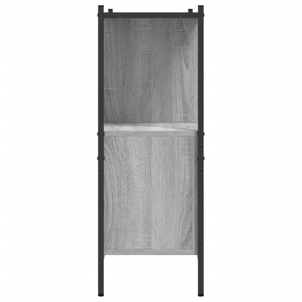 vidaXL Bookcase Grey Sonoma 102x28x77,5 cm Engineered Wood