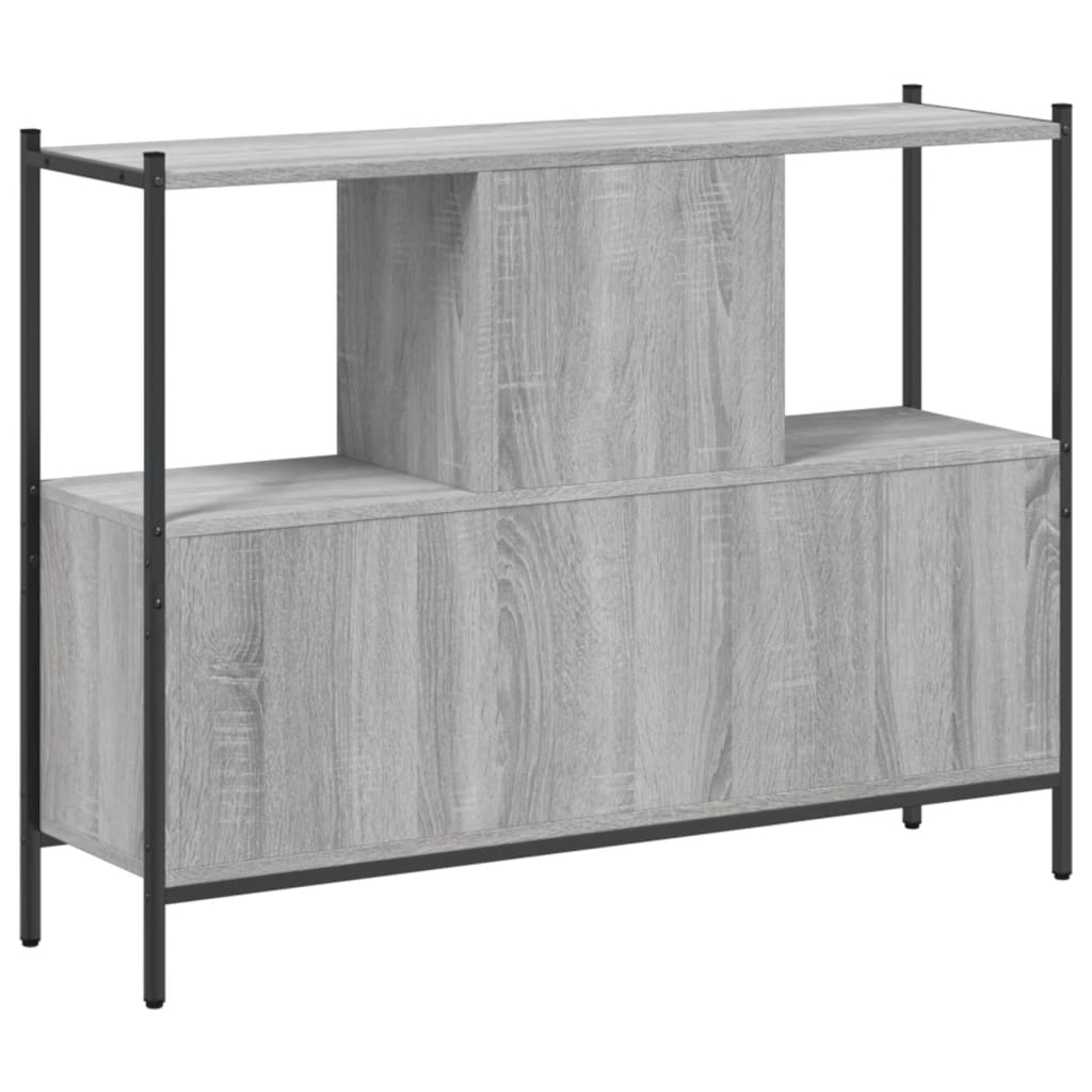 vidaXL Bookcase Grey Sonoma 102x28x77,5 cm Engineered Wood