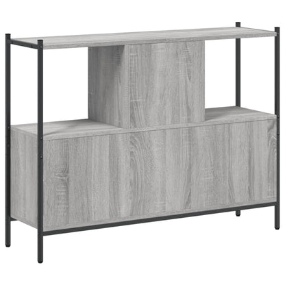 vidaXL Bookcase Grey Sonoma 102x28x77,5 cm Engineered Wood