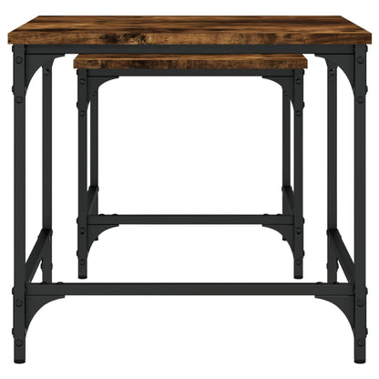 vidaXL Nesting Coffee Tables 2 pcs Smoked Oak Engineered Wood