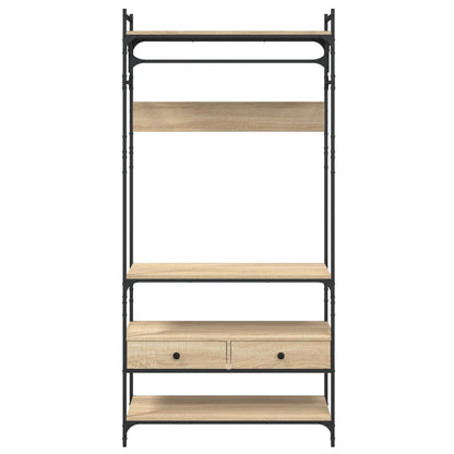 vidaXL Wardrobe with Drawers Sonoma Oak 89x39x184.5 cm Engineered Wood