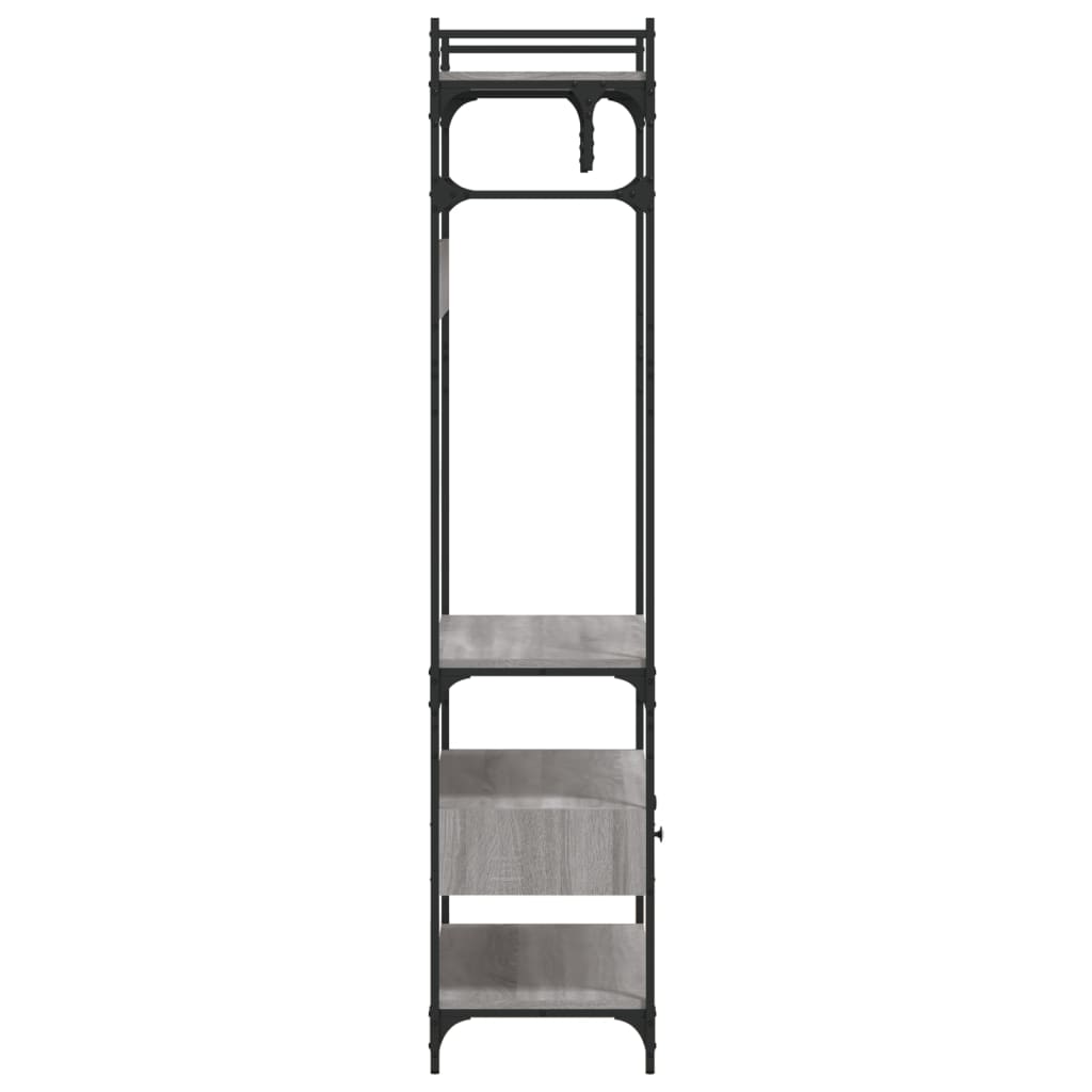 vidaXL Wardrobe with Drawers Grey Sonoma 89x39x184.5cm Engineered Wood