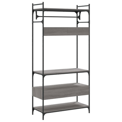 vidaXL Wardrobe with Drawers Grey Sonoma 89x39x184.5cm Engineered Wood